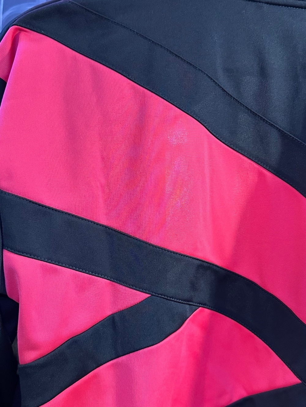 Reebok Men's Medium Athletic Track Jacket Black Pink Zip-Up Long Sleeve - Picture 9 of 13